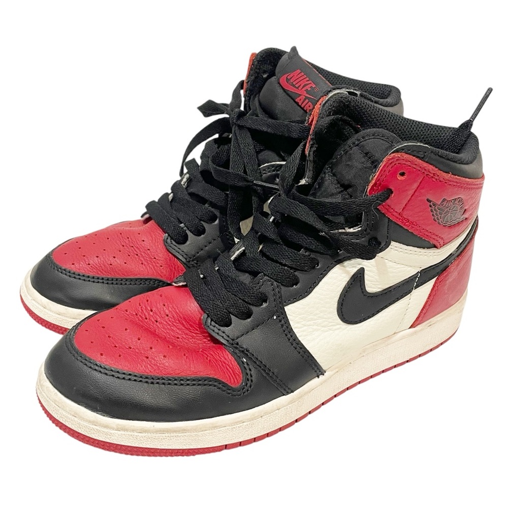 Nike Air‎ Jordan 1 Retro High OG BG Bred Toe GS 575441-610 Size 6 Youth